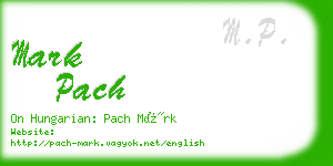 mark pach business card